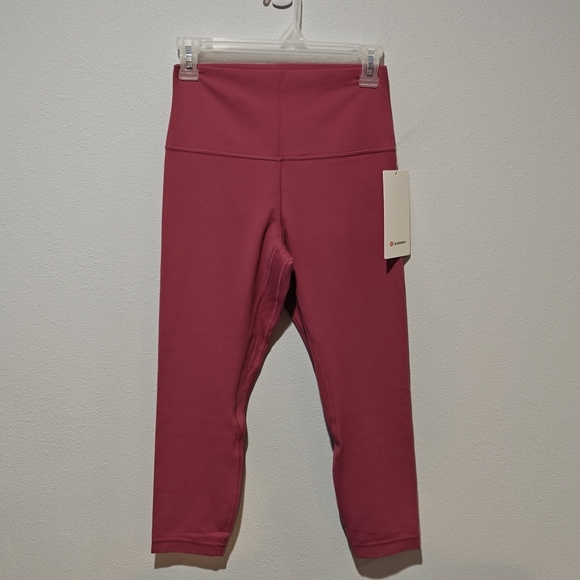 NWT Lululemon Align High Rise Leggings Size 8 Crop 23" Mauve Pink Cute - Picture 2 of 7
